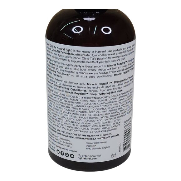 TGIN Miracle RepaiRx Strengthening Shampoo 13 Oz With Castor Oil & Biotin - Picture 5 of 9